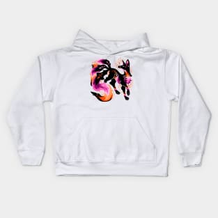 Lesbian Flag Fox Kids Hoodie